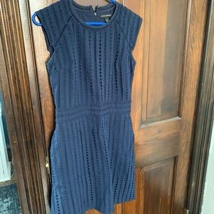 Banana Republic Navy Eyelet Shift Dress